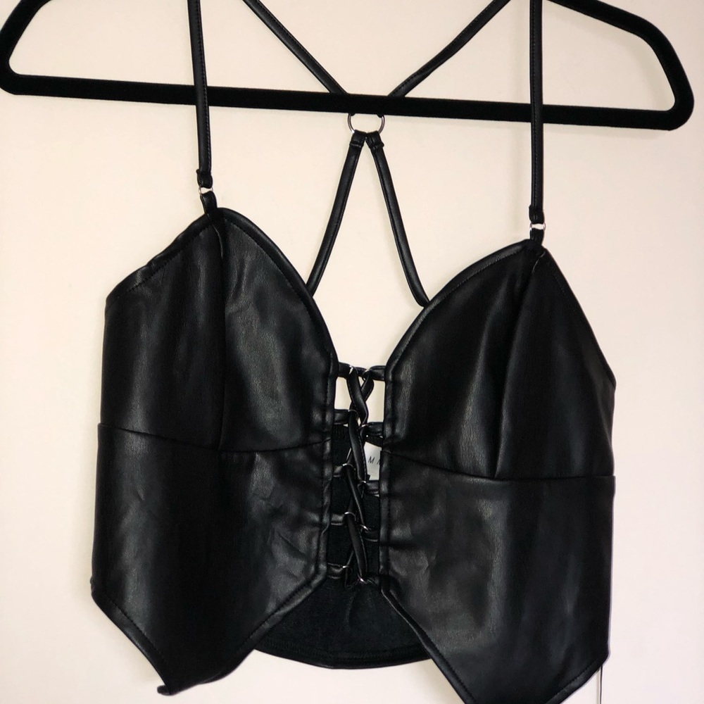 Vegan Leather Bralette